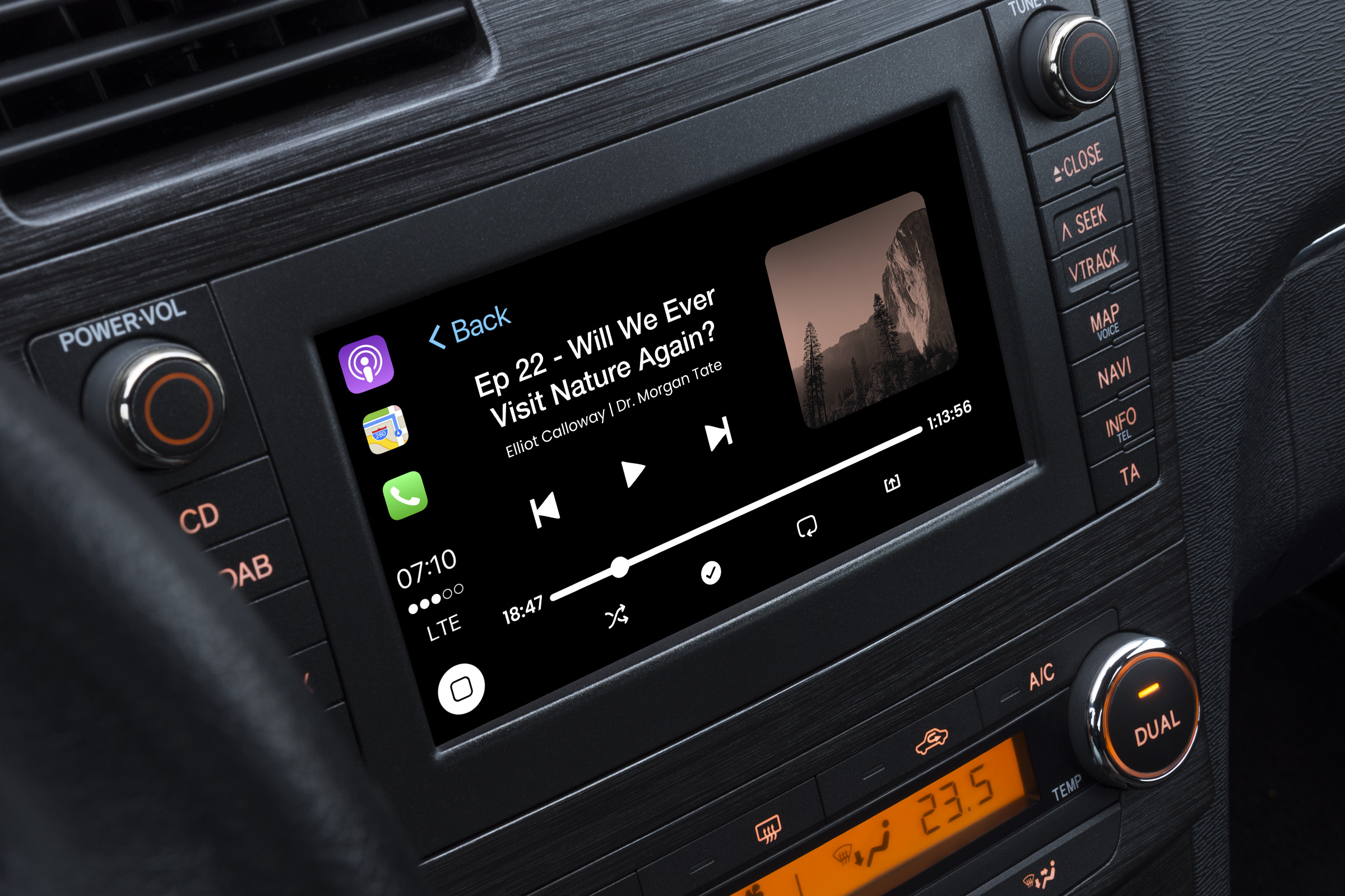 Car multimedia system screen mockup Car multimedia system screen mockup